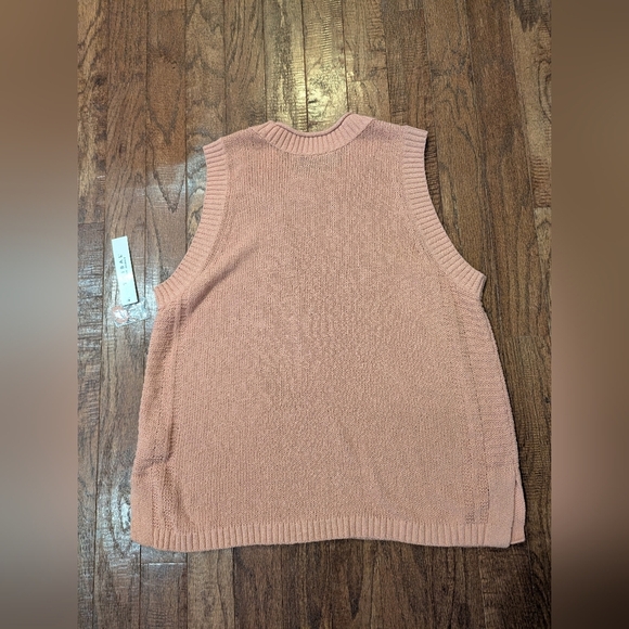 Tribal Sleeveless Cotton Round Neck Sweater Split Hem Coral/Clay Sz 3x NWT - Picture 14 of 17